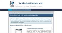 Desktop Screenshot of luftbefeuchtertest.net